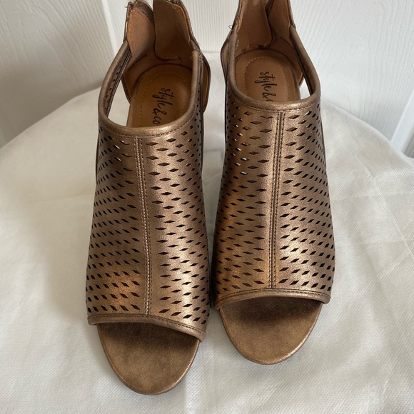 Style & Co. Shoes - Style & Co Bronze Heels Size 8.5